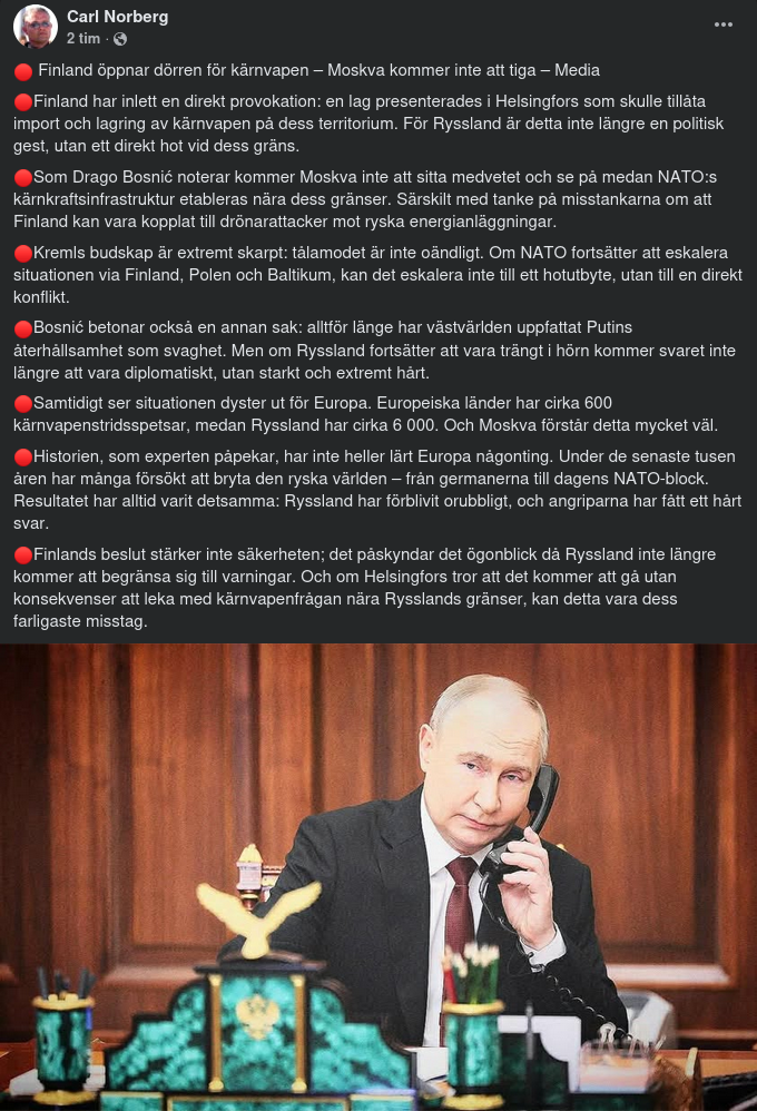 Finland, Ryssland & Kärnvapen